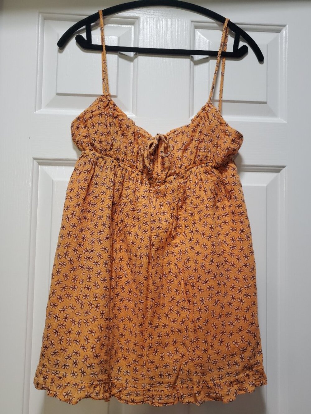 Solai The Label Orange Floral Babydoll Dress | Small